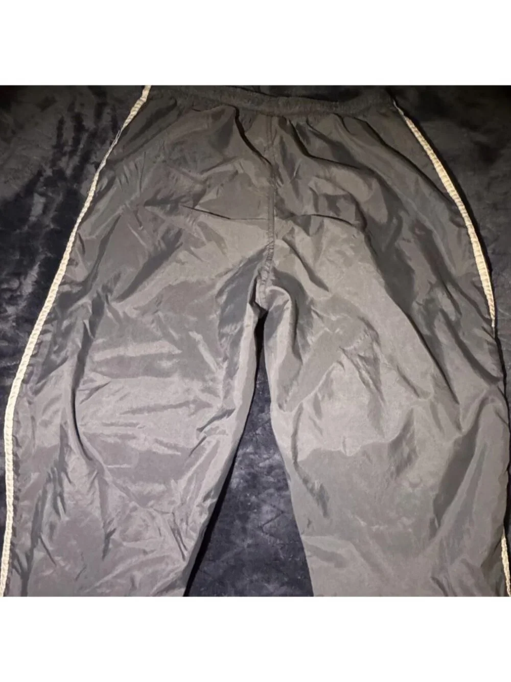 Vintage 90s/Y2K Adidas Nylon Track Pants Grey - Size L